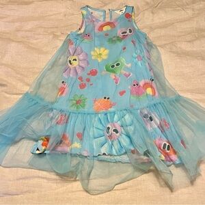 H&M Eva Cremers Blue and Pink Dress        Size 6X/7